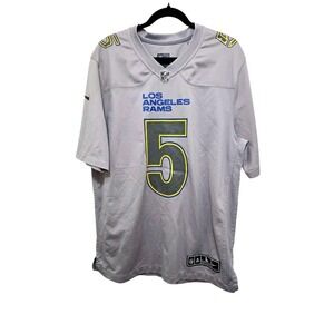 Nike NFL Men L Los Angeles Rams Jalen #5 On Field Gray Sport Jersey